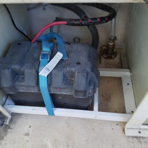 Battery box in place