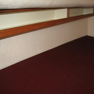 Side storage compartment in berth.