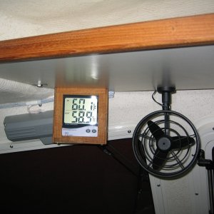 Indoor/outdoor thermometer.