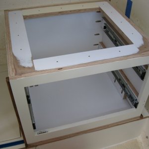 Media 'Modifications--Framework of sliding seat box' in album 'Ready For rigging at EQ-- Granddaughter Kally'