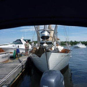 Shoe horned in at Shaws Marina, one of my favorite places of the trip.