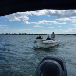 The launch in Westport,R.I. coming to get us off our first time hooking up to a mooring ball, we are now officially mor-ons