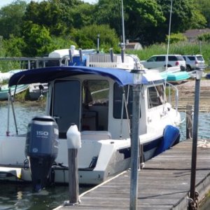 Getting ready to load the boat on the trailer for the ride home
