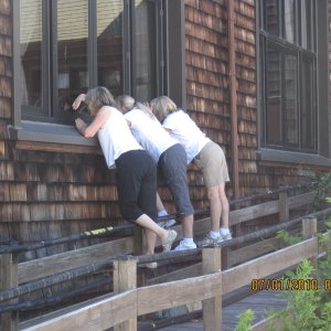 Media 'Becky, Jess and Ginny doing some window shopping in Dighton,Ma.' in album 'Left Charlestown, Rhode Island fog as soon as we hit the ocean followed Dun Smith who had radar for a couple hours of this around Point Judith up to Wickford R.I.'