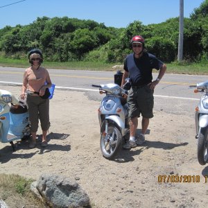 A couple of bikers we met at the strip club Dun and his wife Becky