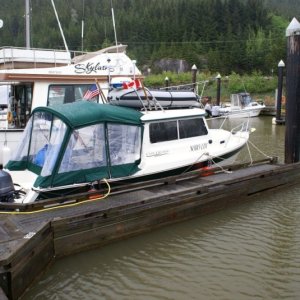 Northbound-DSC06338 Kitimat Marina - There had been (still was!) a lot of rain.  The water at the head of Douglas Channel was pretty muddy from the run-off.