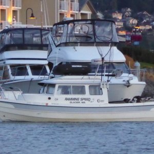 Media 'August 19, 2017 - 22 Cruiser returning to Squalicum Harbor after a day of fishing. A younger couple who mentioned they also have friends with a C-dory.' in album '2016-07-01 Cruiser 22 at Holmes Harbor'