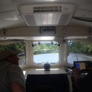 Marc Grove asking where are you going? The air conditioner is a 9000 btu. it's a meat locker set on low, yes a Honda EU 2000 can run it while your out somewhere hanging on the hook! I'm afraid to run the A.C. on high cool seriously this unit kicks.14" square hole in roof.