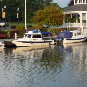 Media 'Spencerport one of our favorite towns on the Erie Canal Placid-C, Will-C, Last Dance and Inn the Water. Great resturants here Grand Pa Sam's and The Taste of Texas are a couple. Great showers,shore power, water, all for free. Nice place will return. Excellent Bed and Breakfast on the canal a few miles west with a dock right on the canal The Adam's Basin Inn an excellent Bed and Breakfast.' in album 'IMG 2405'