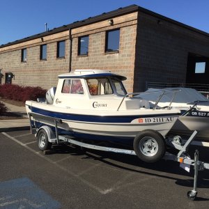 Picking up C-Squirt at Sportcraft Marina, 2018