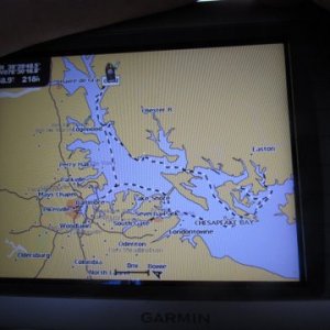 The track of our trip of the Northern Chesapeake bay