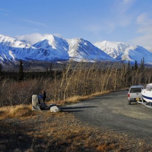 Drivin' home through Kluane Provincial Park