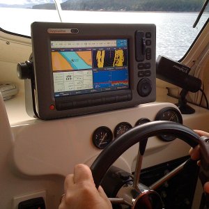 View of Raymarine c90w chartplotter