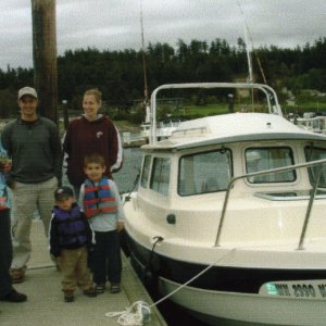 {R/J}:The Johnson family & Rev. Jim, christening of E~FISHIN~C