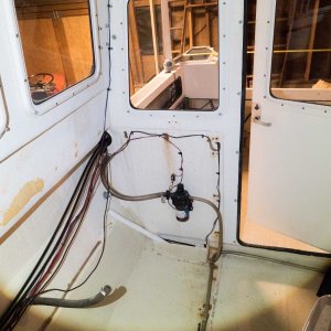 Galley with cabinets removed.