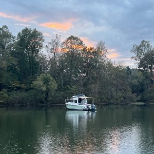 Sunset over Mystery Girl at Turkey Creek Island