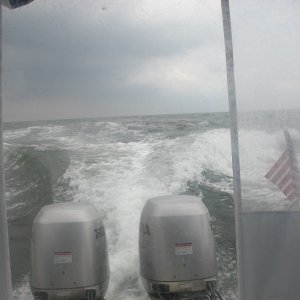 Sea Angel running with the following seas. 
6 June 2006 at 1056:23