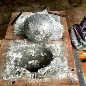 Rough ball out of mould