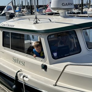 Grandson ready to go!
