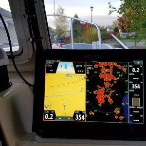 Simrad 4G radar screen shot