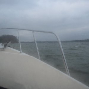 Media 'seem to have the lake to yourself with NW winds gusting 30 and chop' in album 'ready Papa'