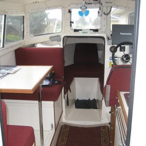 View forward from cockpit, still smells new inside.
