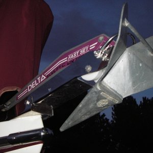 New to us, Delta Plow, 14#, purchased with chain and rode from SeaWolf Joe.