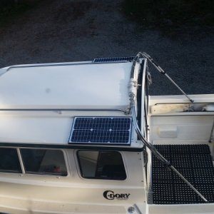 Added solar panels, 30 watt, each side