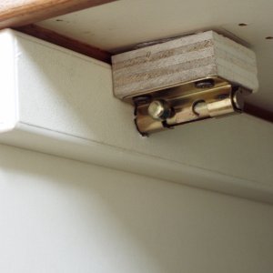 Barrel Bolt Secures Table in Down Position