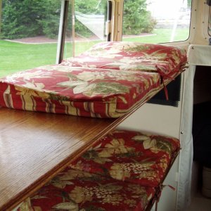 Bunk Beds Illustrated with Sofa Cushions