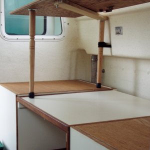 Screw-in Legs Used at Rear of Upper Bunk