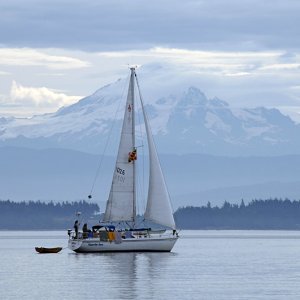 4075 Sailboat with Mt Baker