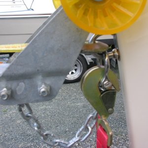 Detail of new strap with Pelican hooks