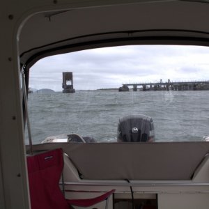 15-20 mph breeze out of the north, so heading south in protected waters instead