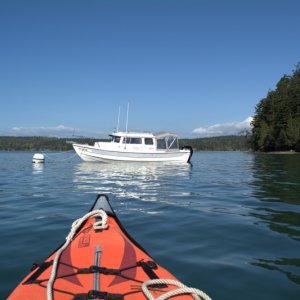 Media 'Heading back in.' in album '15-20 mph breeze out of the north, so heading south in protected waters instead'