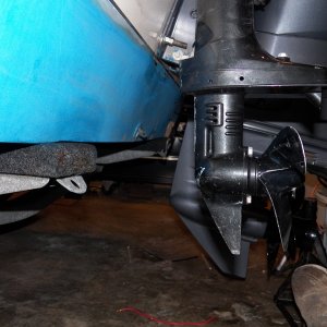 This is the attitude when the plastic clip isn't engaged, allowing the motor to easily swing up.