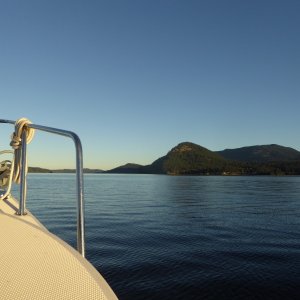 Cruising up East Sound on my way to Eastsound, Orcas Island