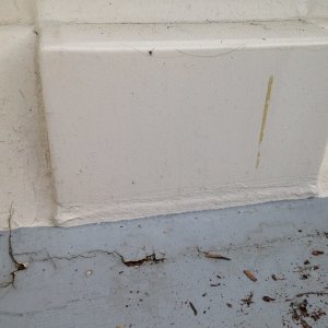 Crack below step