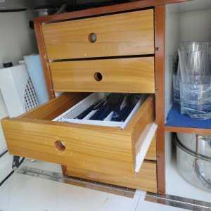 Galley shelves