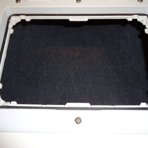 I added some cheap outdoor carpet for padding & noise reduction.