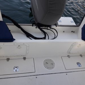 Looking aft at the stern.