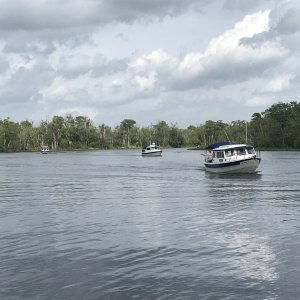 Media 'St Johns River C Dorys' in album 'Hub is all that was left.  It was held on by it\'s hardware, but the prop was gone!'