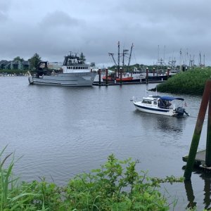 Leaving the fuel/pump out dock at Skipanon Marina