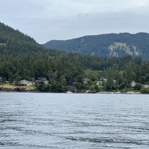 View of Olga as we are cruising up to it.