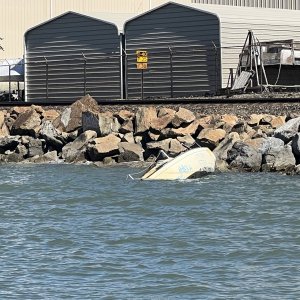 Some sunken boats around Northwest Marine Industries dock