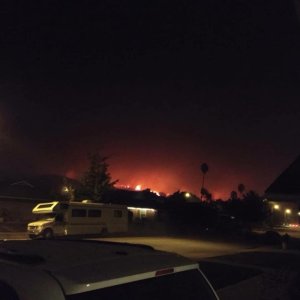 Thomas fire from my driveway