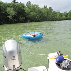 Relaxing in Braun Bay. 8/7/11