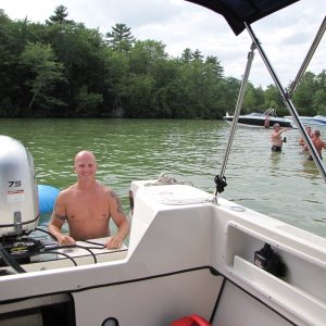 Hanging out with friends in Braun Bay. 8/7/11