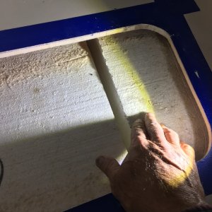 Loose blocks of Styrofoam.