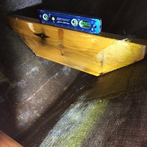 Frame glassed onto hull.